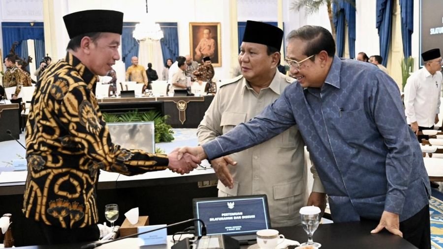 presiden prabowo subianto menggelar silaturahmi dan diskusi bersama sejumlah mantan presiden hingga ketua umum parpol di istan 1772592077008 169