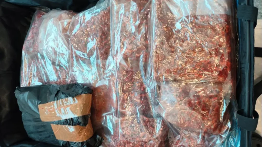 tampilan bungkusan mencurigakan di koper jamaah haji di bandara king abdulaziz jeddah yang setelah dicek ternyata tempe orek seberat 5 kilogram ppih daker bandara lvzeq